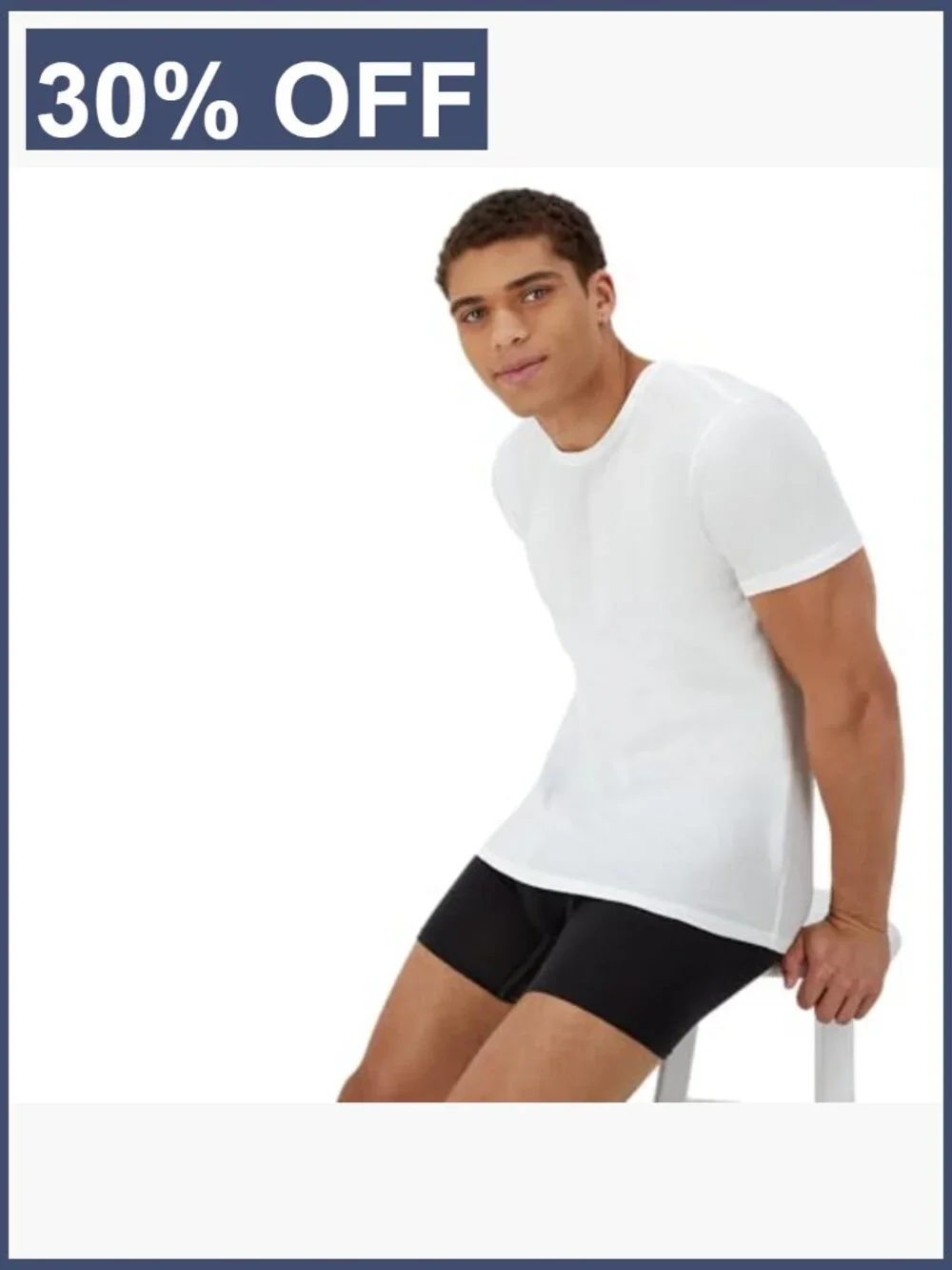 Men's Cotton Stretch Crewneck Undershirts 4-Pack Moisture Wicking Odor Control